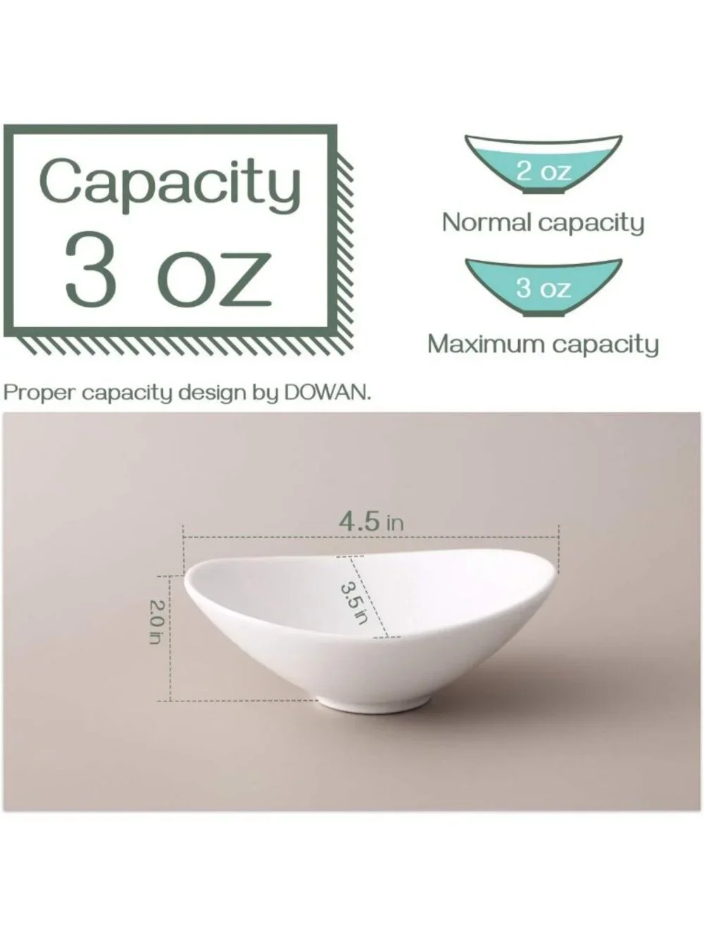 Set of 8 Mini Ceramic Dipping Bowls - 3 oz Porcelain Sauce Cups for BBQ